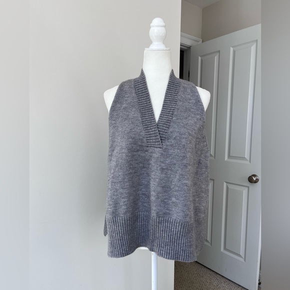 Anthropologie Sweaters - Anthropologie Gray V-Neck Sweater Vest